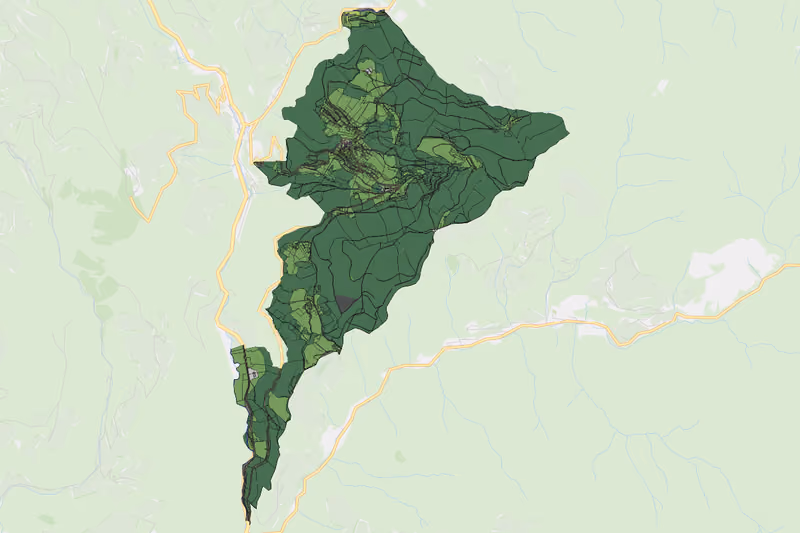 Kartenvorschau des Bodenverbrauchs der KG Knappenberg