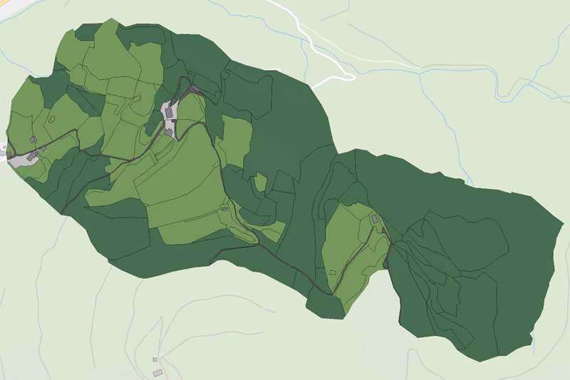 Kartenvorschau des Bodenverbrauchs der KG Kulm