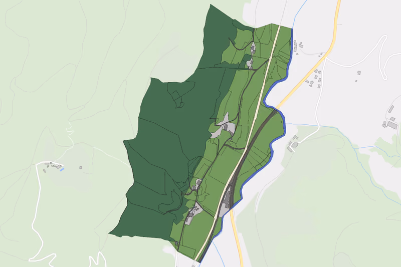 Kartenvorschau des Bodenverbrauchs der KG Labegg