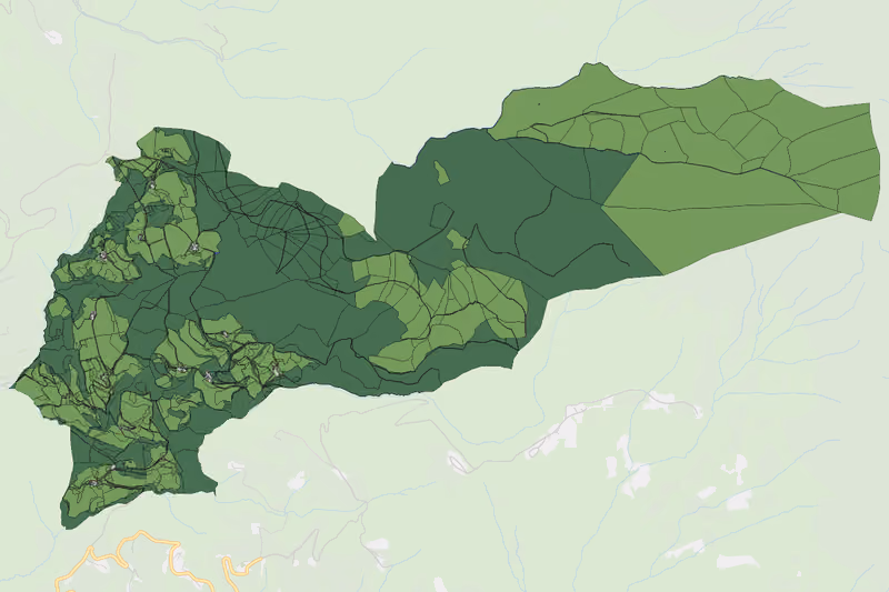 Kartenvorschau des Bodenverbrauchs der KG Prailing
