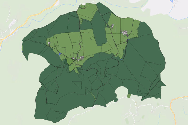Kartenvorschau des Bodenverbrauchs der KG Braunsberg