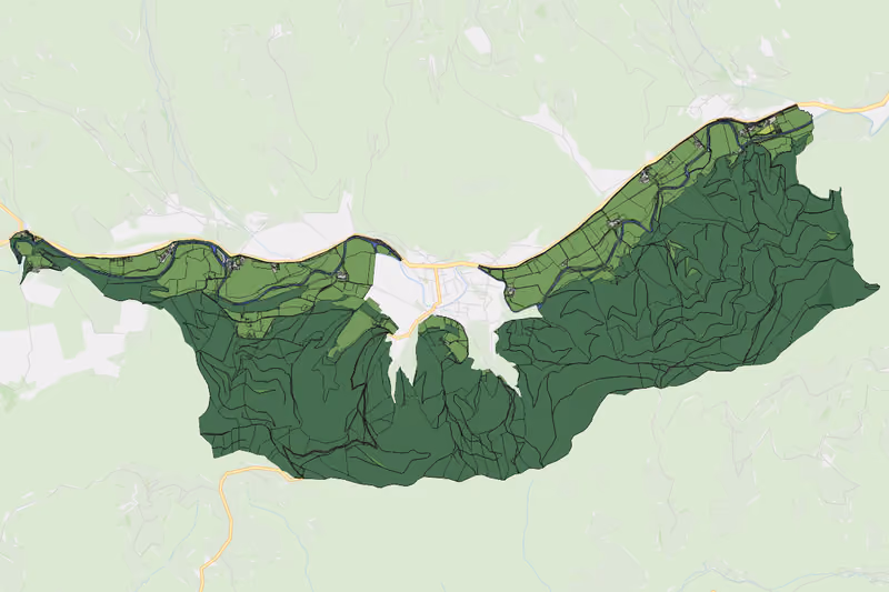 Kartenvorschau des Bodenverbrauchs der KG Linder
