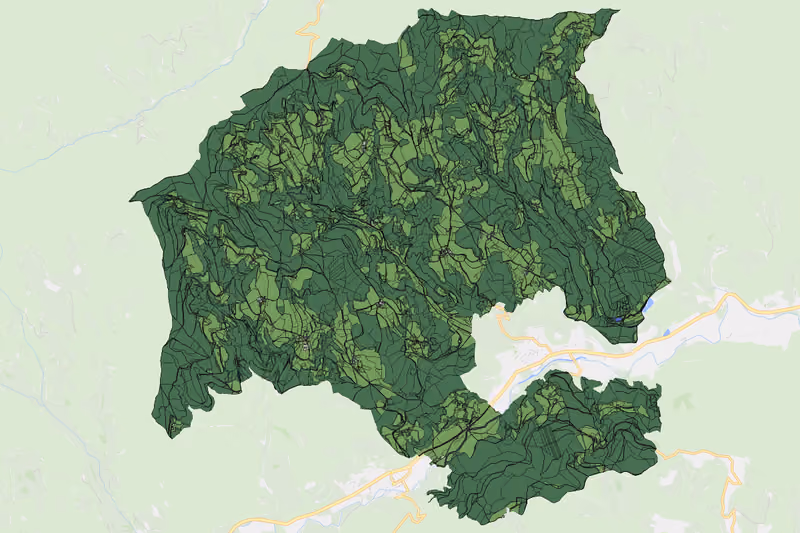 Kartenvorschau des Bodenverbrauchs der KG Straßburg Land