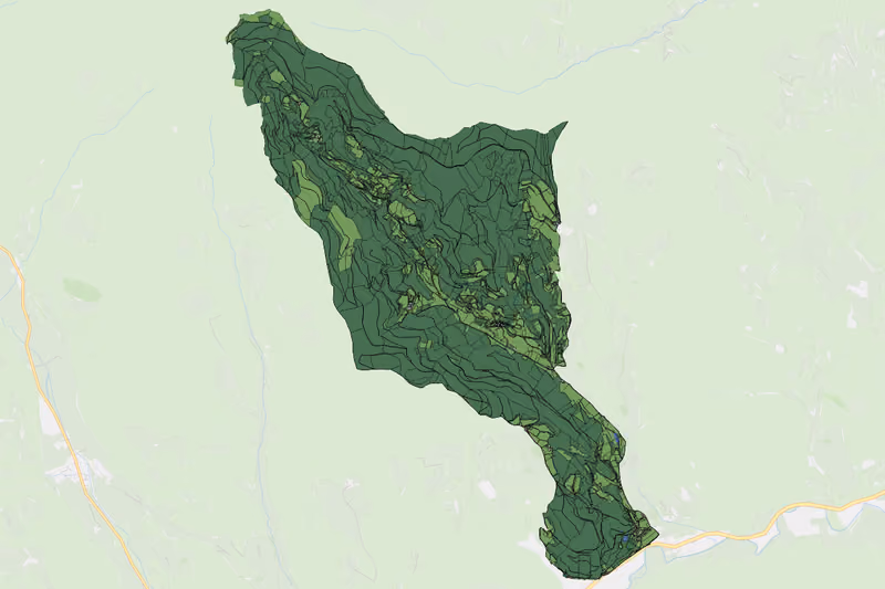 Kartenvorschau des Bodenverbrauchs der KG Thurnhof