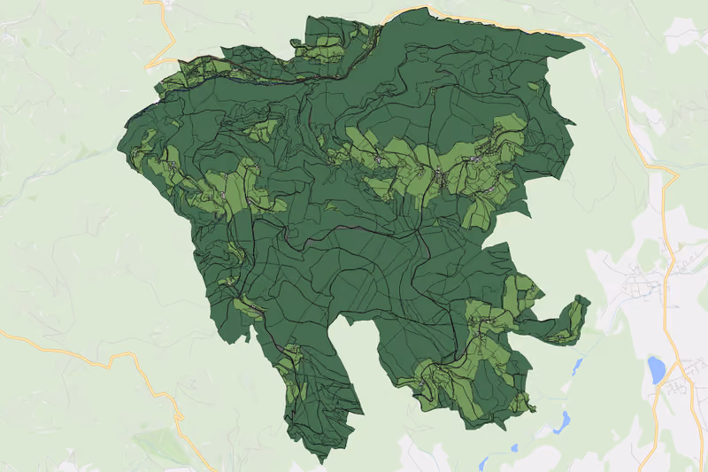 Kartenvorschau des Bodenverbrauchs der KG Dörfl