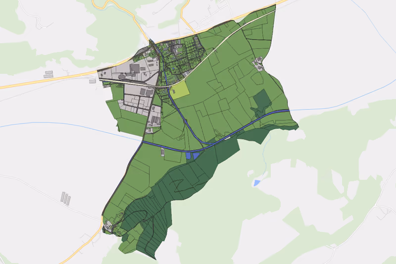 Kartenvorschau des Bodenverbrauchs der KG Liebenfels