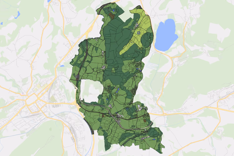 Kartenvorschau des Bodenverbrauchs der KG Goggerwenig