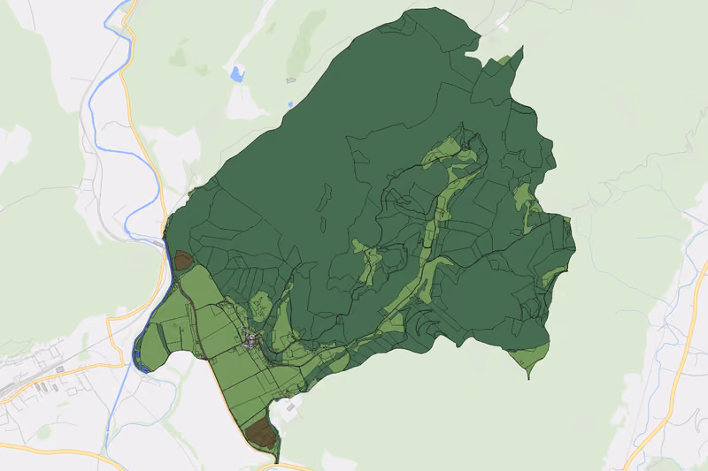 Kartenvorschau des Bodenverbrauchs der KG Gösseling