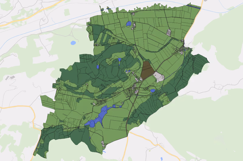 Kartenvorschau des Bodenverbrauchs der KG Hardegg
