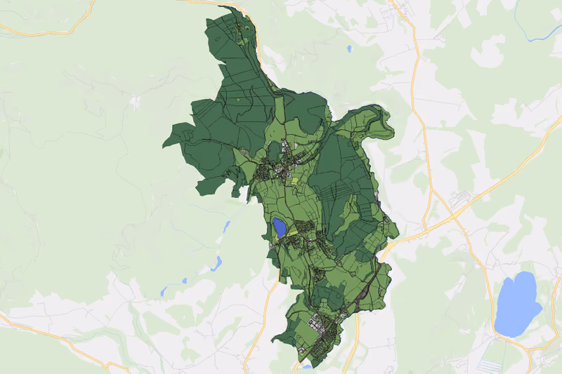 Kartenvorschau des Bodenverbrauchs der KG Kraig