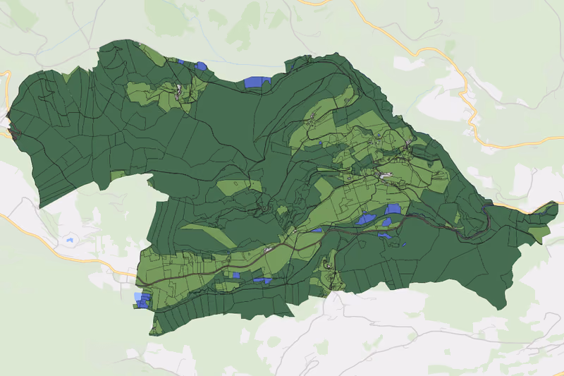 Kartenvorschau des Bodenverbrauchs der KG Liemberg