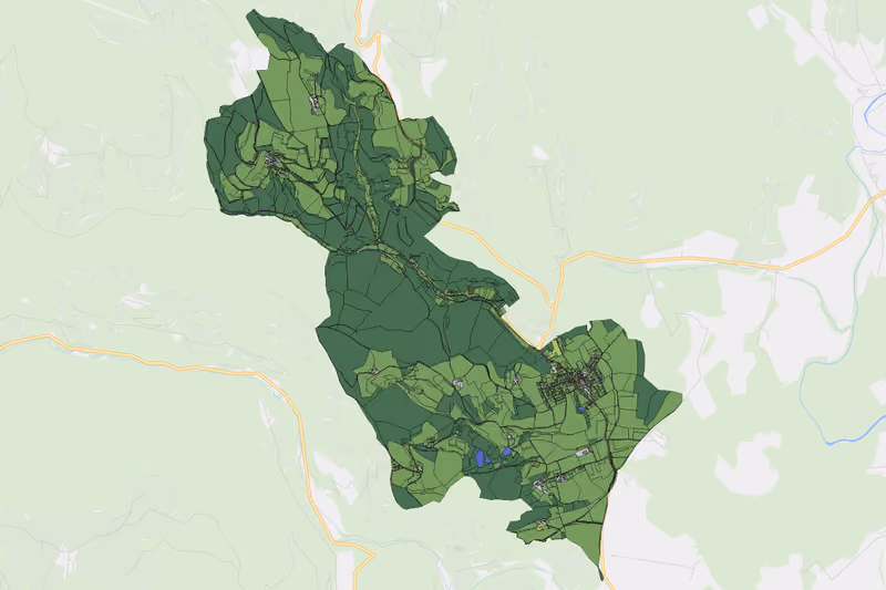 Kartenvorschau des Bodenverbrauchs der KG Meiselding