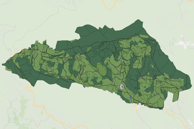 Kartenvorschau des Bodenverbrauchs der KG Sörgerberg