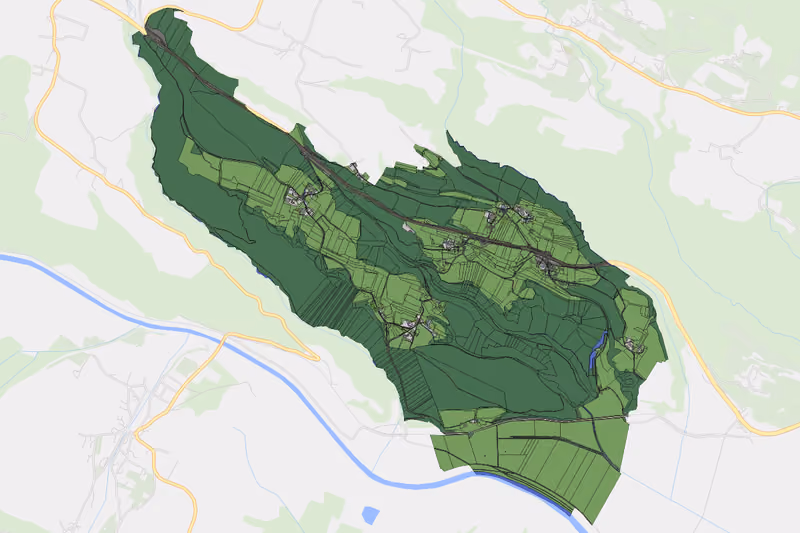 Kartenvorschau des Bodenverbrauchs der KG St. Paul