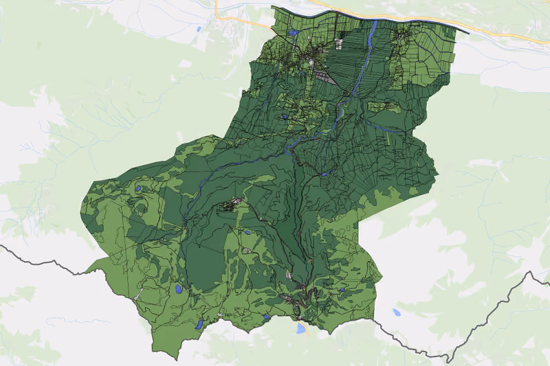 Kartenvorschau des Bodenverbrauchs der KG Tröpolach