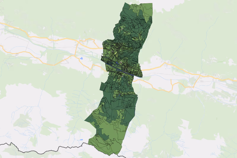 Kartenvorschau des Bodenverbrauchs der KG Grafendorf