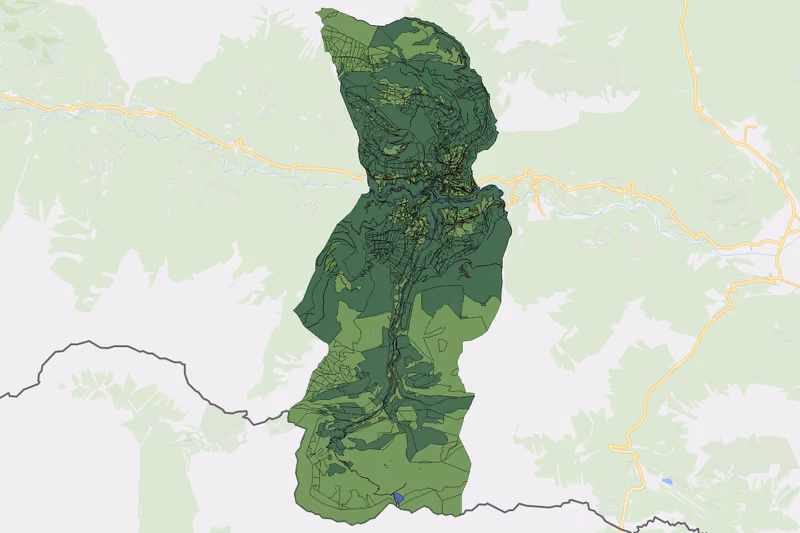 Kartenvorschau des Bodenverbrauchs der KG Kornat