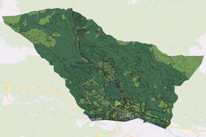 Kartenvorschau des Bodenverbrauchs der KG Kötschach