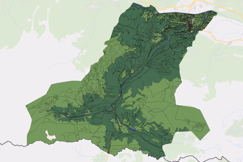 Kartenvorschau des Bodenverbrauchs der KG Mauthen