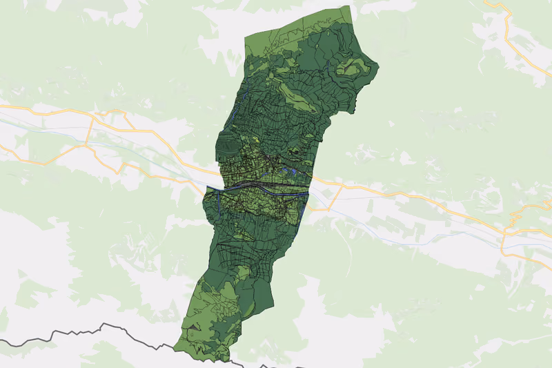 Kartenvorschau des Bodenverbrauchs der KG Reisach
