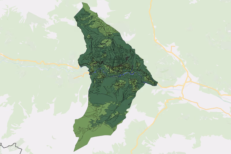 Kartenvorschau des Bodenverbrauchs der KG Strajach
