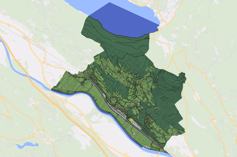 Kartenvorschau des Bodenverbrauchs der KG Ferndorf