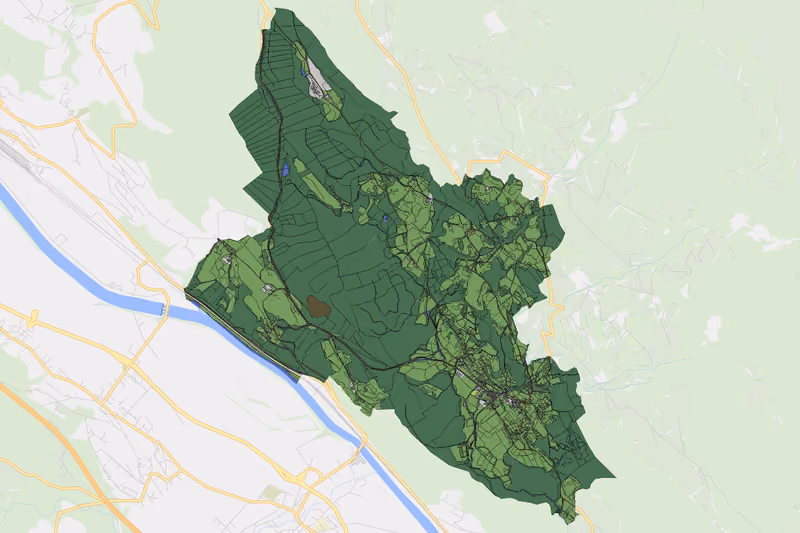 Kartenvorschau des Bodenverbrauchs der KG Fresach