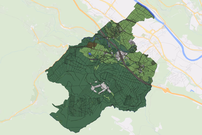 Kartenvorschau des Bodenverbrauchs der KG Nikelsdorf
