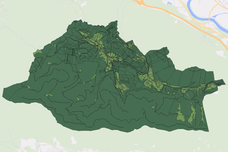 Kartenvorschau des Bodenverbrauchs der KG Rubland