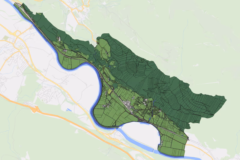 Kartenvorschau des Bodenverbrauchs der KG Weißenstein