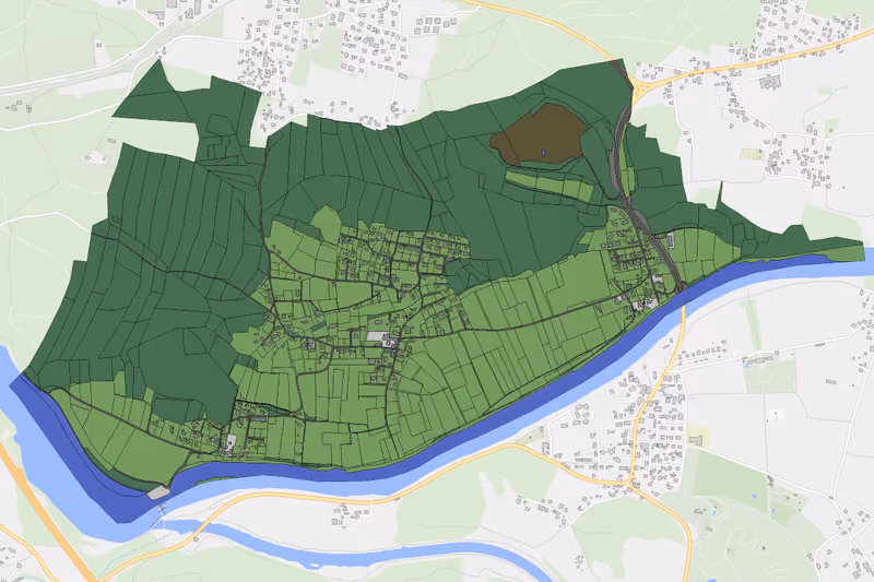 Kartenvorschau des Bodenverbrauchs der KG Emmersdorf