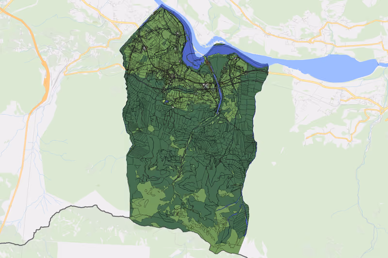 Kartenvorschau des Bodenverbrauchs der KG Maria Elend