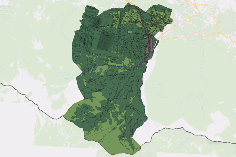 Kartenvorschau des Bodenverbrauchs der KG Schlatten