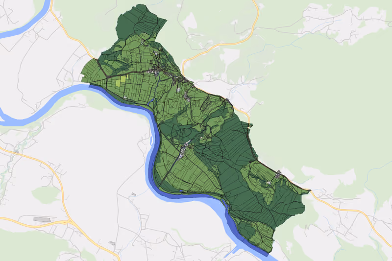 Kartenvorschau des Bodenverbrauchs der KG St. Egiden
