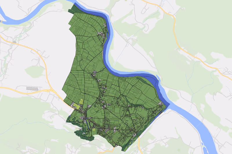Kartenvorschau des Bodenverbrauchs der KG St. Jakob im Rosental