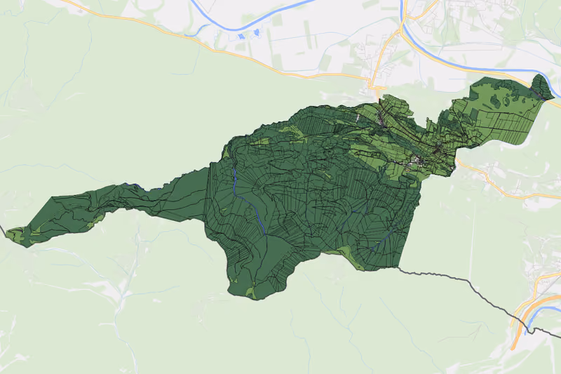 Kartenvorschau des Bodenverbrauchs der KG Dreulach
