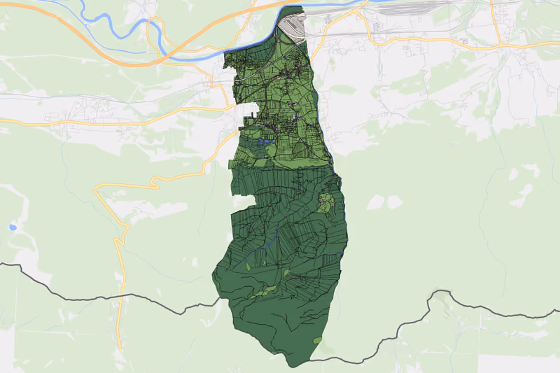 Kartenvorschau des Bodenverbrauchs der KG Hart
