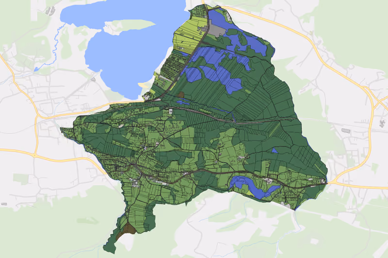Kartenvorschau des Bodenverbrauchs der KG Latschach am Faakersee