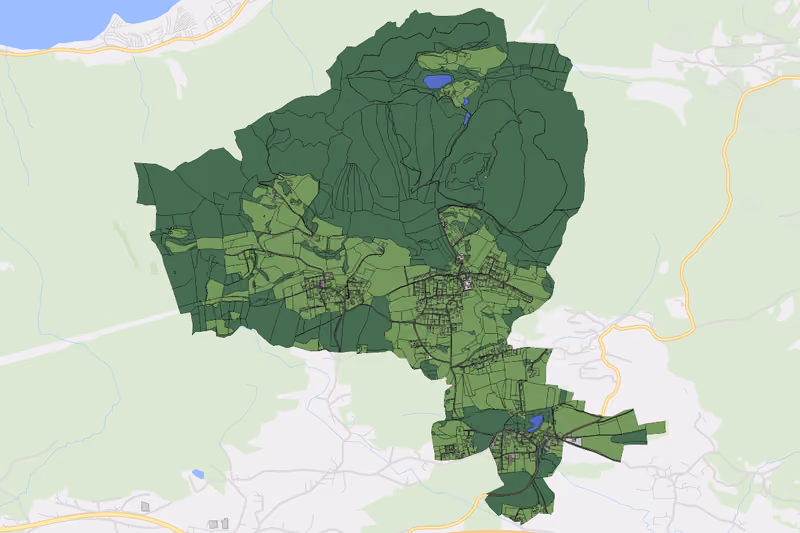 Kartenvorschau des Bodenverbrauchs der KG Umberg