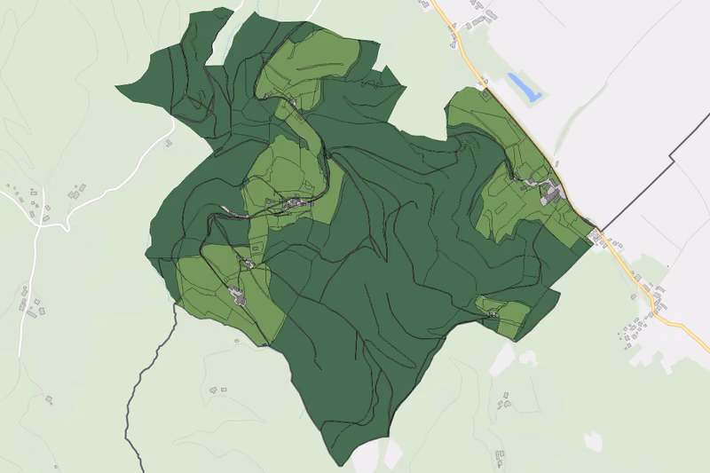 Kartenvorschau des Bodenverbrauchs der KG Berg ob Leifling