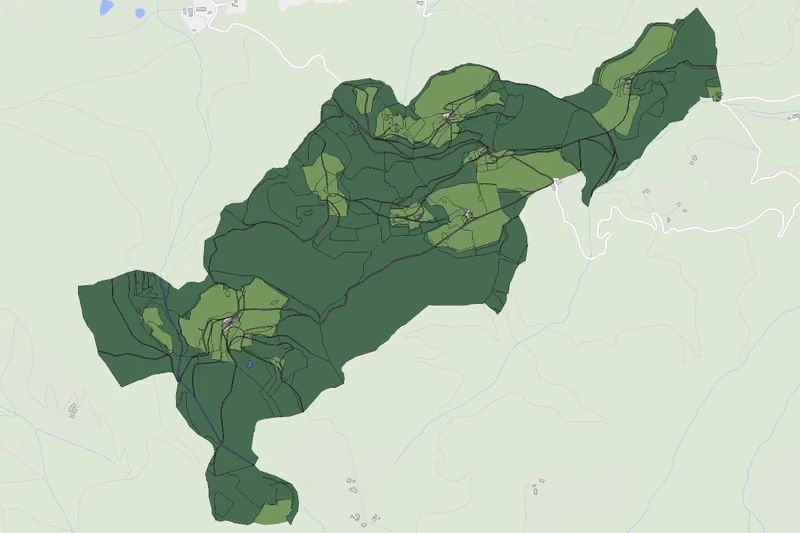 Kartenvorschau des Bodenverbrauchs der KG Heiligenstadt