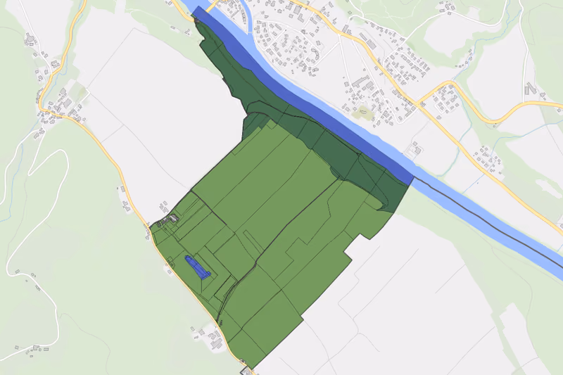 Kartenvorschau des Bodenverbrauchs der KG Leifling
