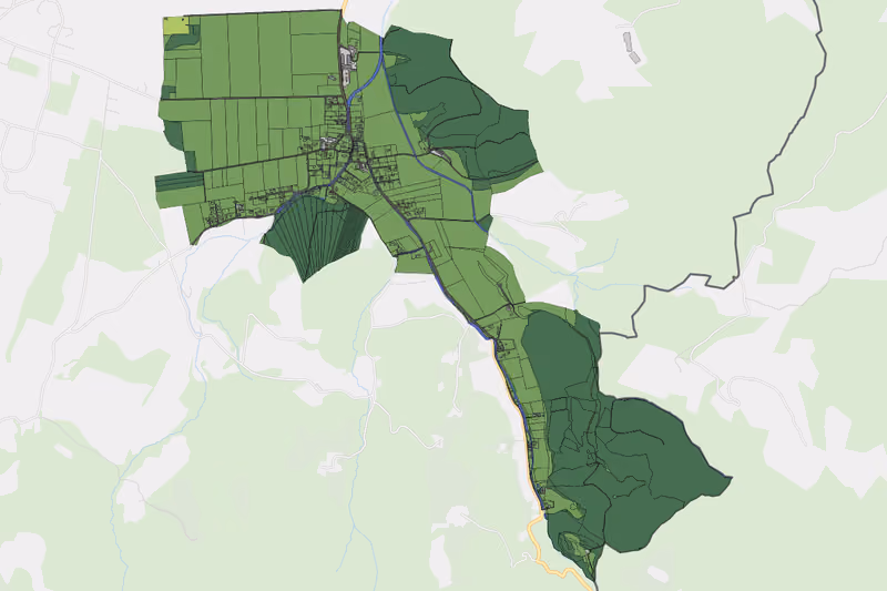 Kartenvorschau des Bodenverbrauchs der KG Oberloibach