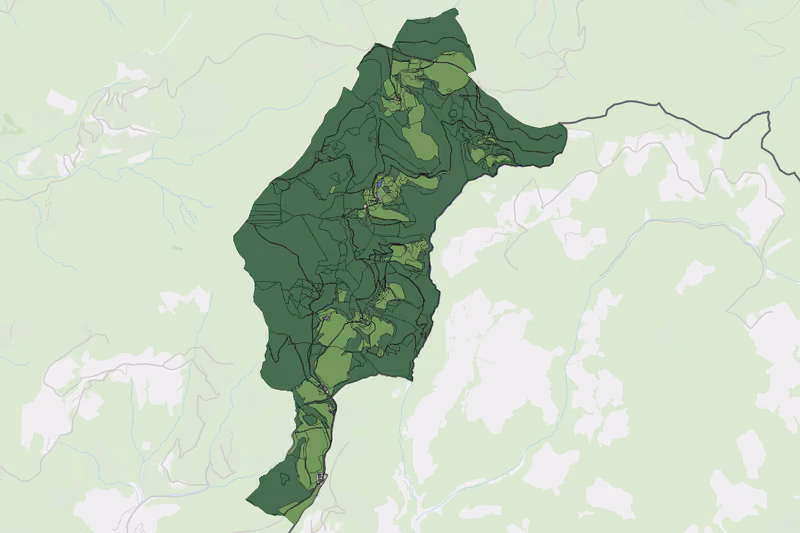 Kartenvorschau des Bodenverbrauchs der KG Weißenstein