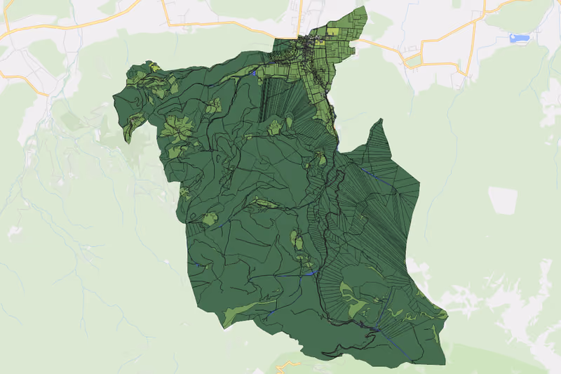 Kartenvorschau des Bodenverbrauchs der KG Globasnitz