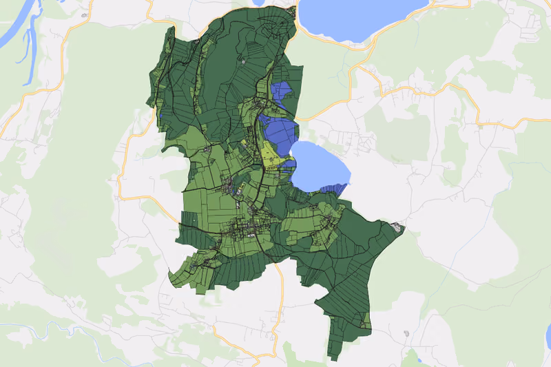 Kartenvorschau des Bodenverbrauchs der KG Lauchenholz