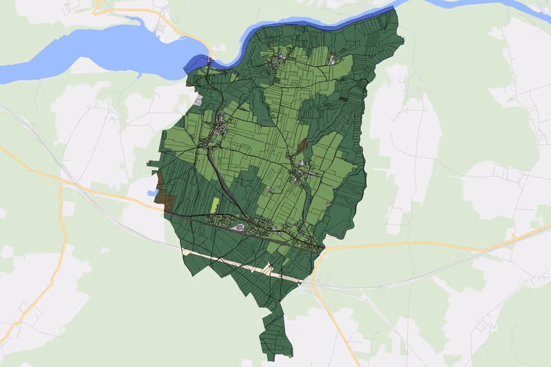 Kartenvorschau des Bodenverbrauchs der KG Mittlern