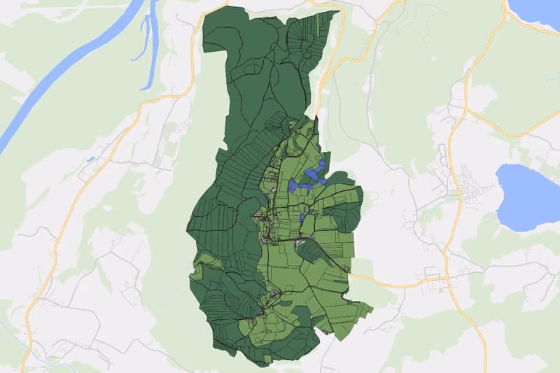 Kartenvorschau des Bodenverbrauchs der KG St. Veit im Jauntal