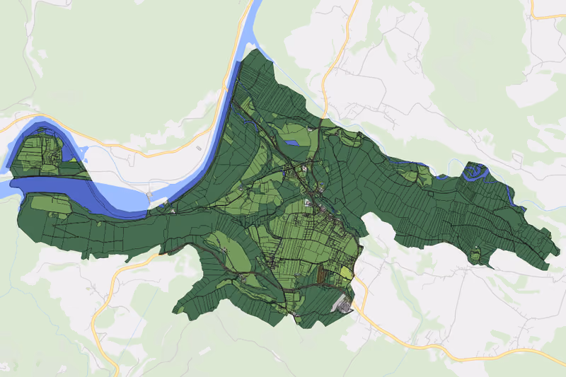 Kartenvorschau des Bodenverbrauchs der KG Gallizien