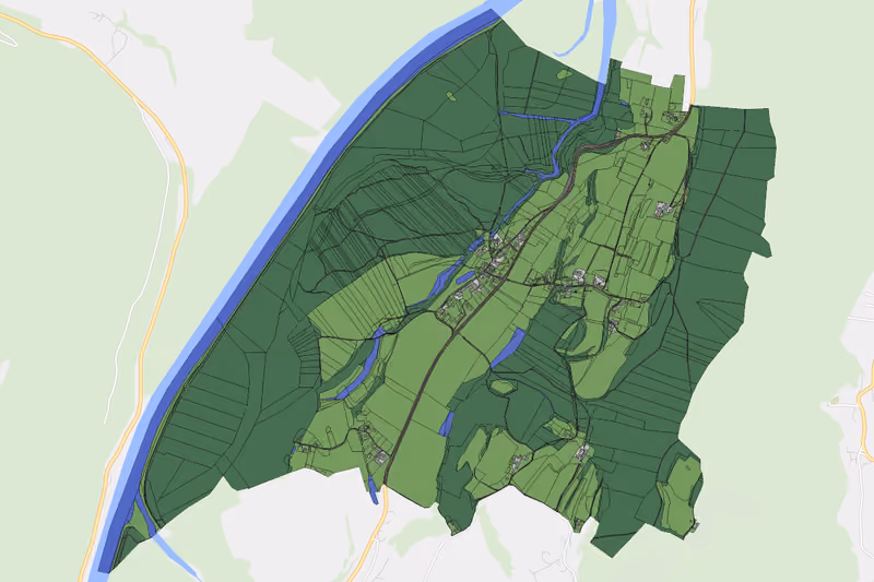 Kartenvorschau des Bodenverbrauchs der KG Möchling